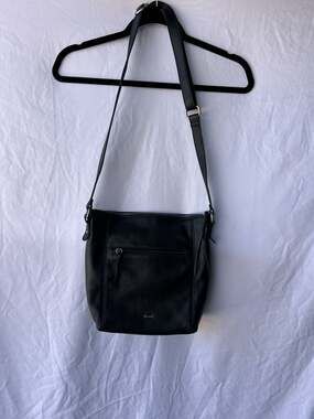 The Sak Ashland Leather Small Crossbody Bag in Black